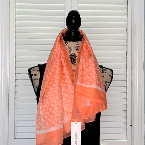 Calvin Klein | Accessories | Chainprint Chiffon Bandana | Poshmark